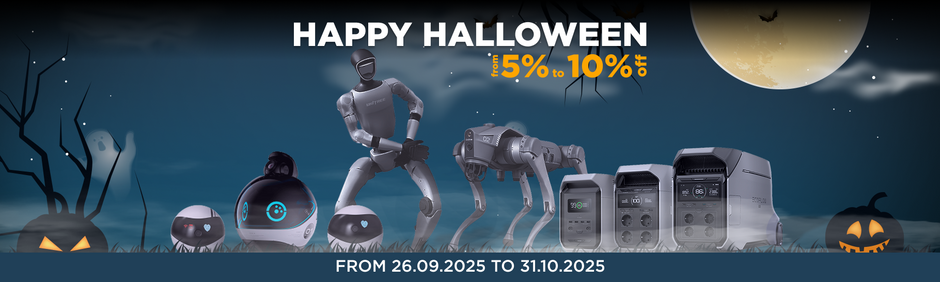 Halloween discounts from 5% to 10% on flagship brands Enabot, Unitree, and EcoFlow