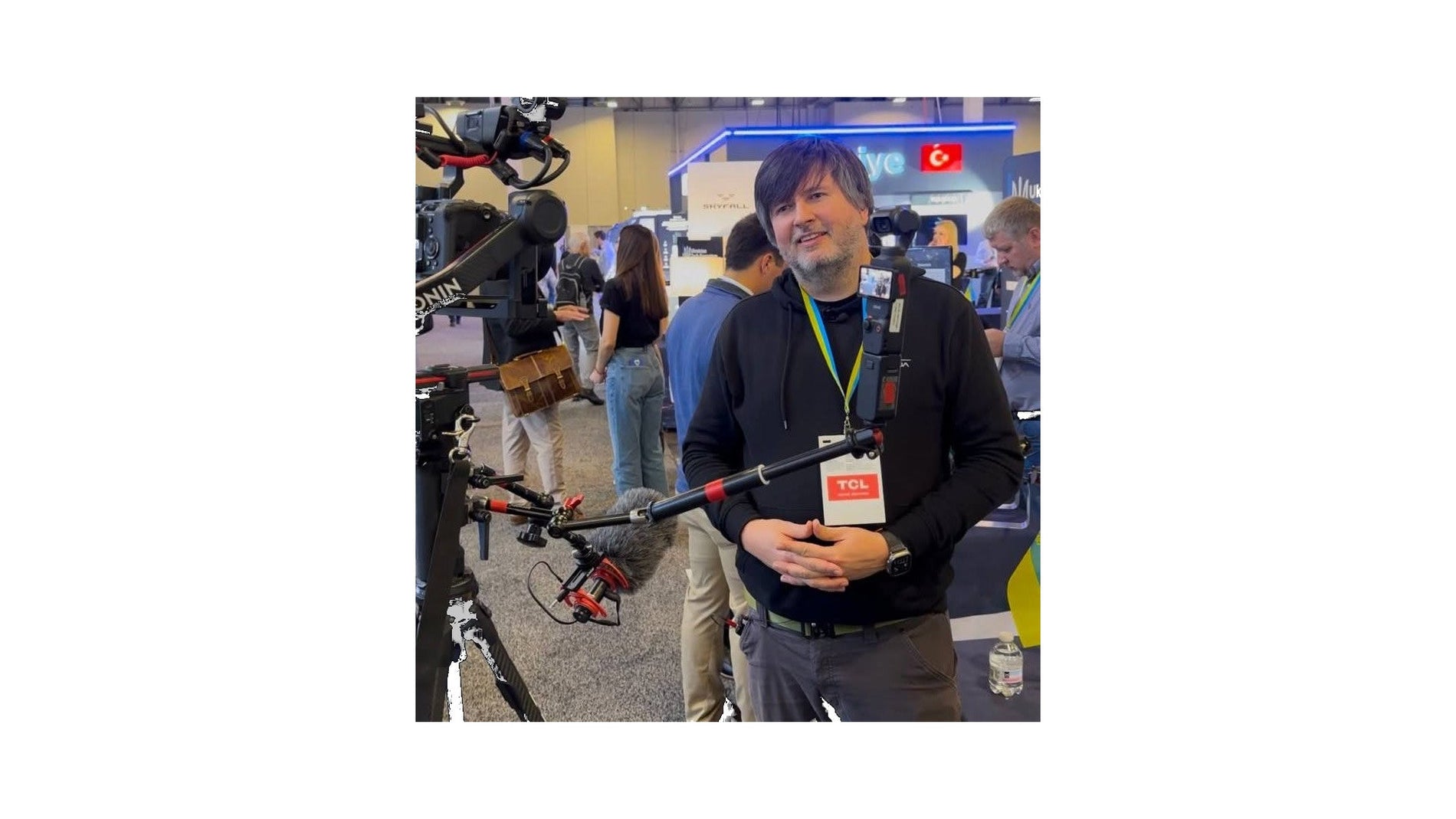 Ukrainian Pavilion at CES 2025 in Las Vegas featuring DroneUA drone technology