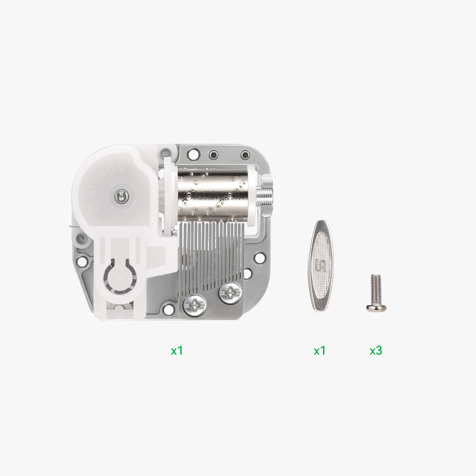 Piano Music Box Bottom Winding Kit-K014