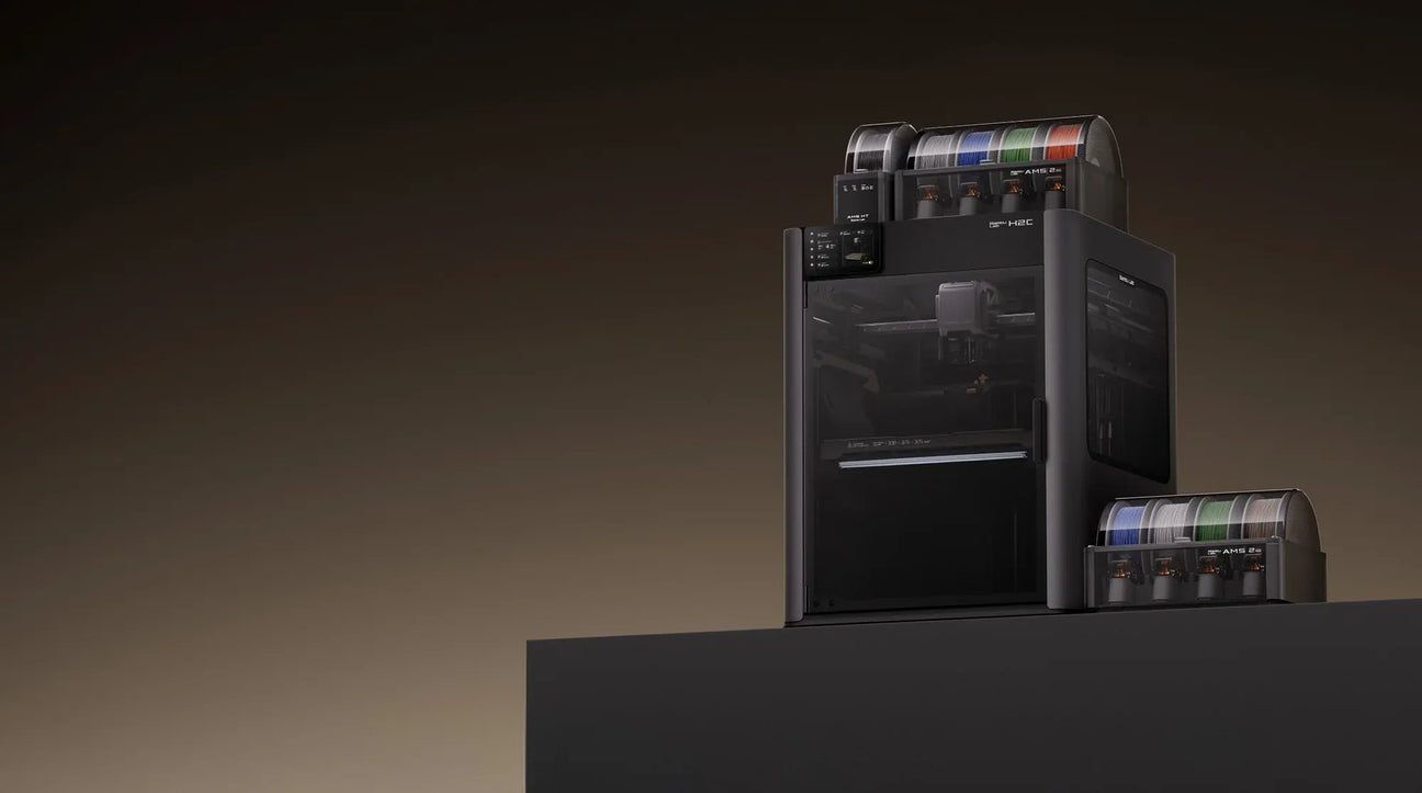Professional 3D printer with AMS filament system for rapid prototyping, product development, manufacturing, and engineering applications