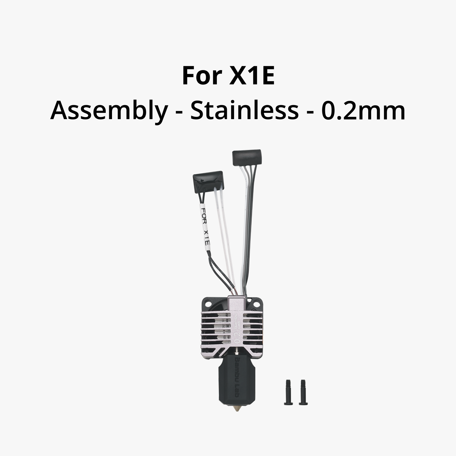 Bambu Lab Complete hotend assembly with stainless steel nozzle -0.2mm (FAH016)