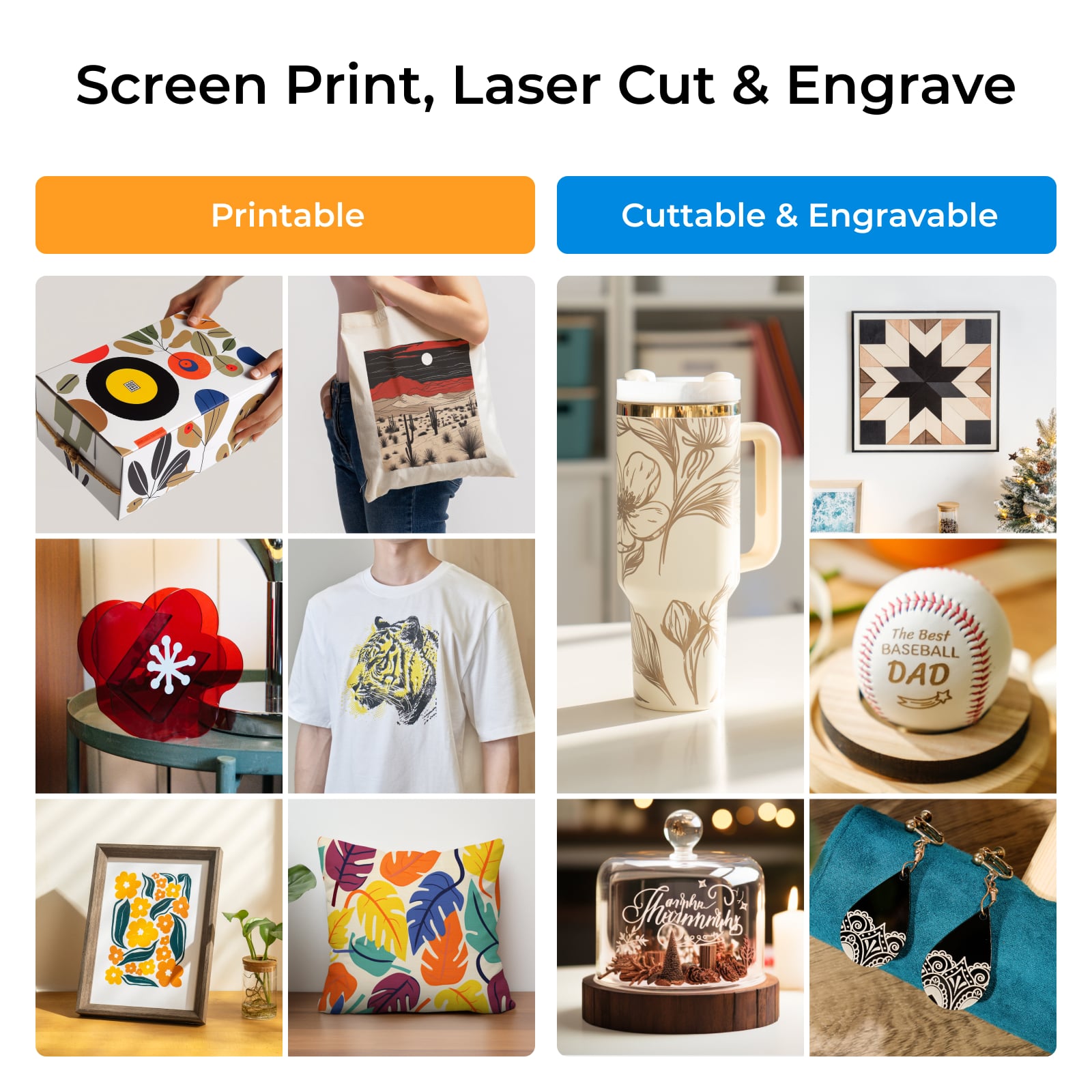xTool Screen Printer: 1st Screen Printing Solution with Laser - Basic Kit / For M Series