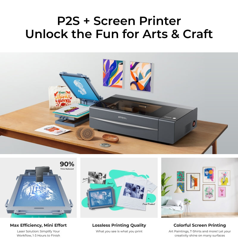 xTool P2S 55W Desktop CO2 Laser Cutter for Education - Educational Essentials Kit