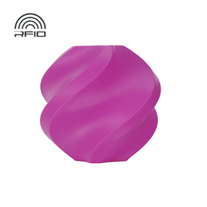 Purple textured object with 'RFID' branding on a white background