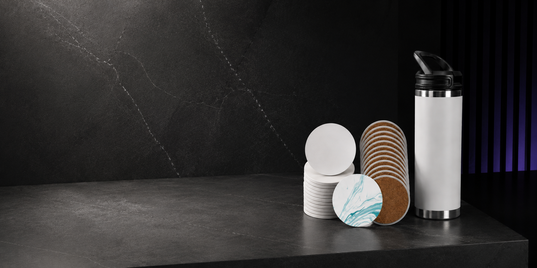 Ceramic Coaster and Tumbler banner