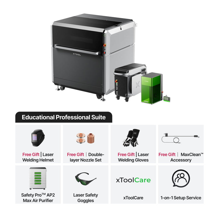 xTool MetalFab Laser Welder and CNC Cutter for Education - xTool MetalFab Educational Professional Suite