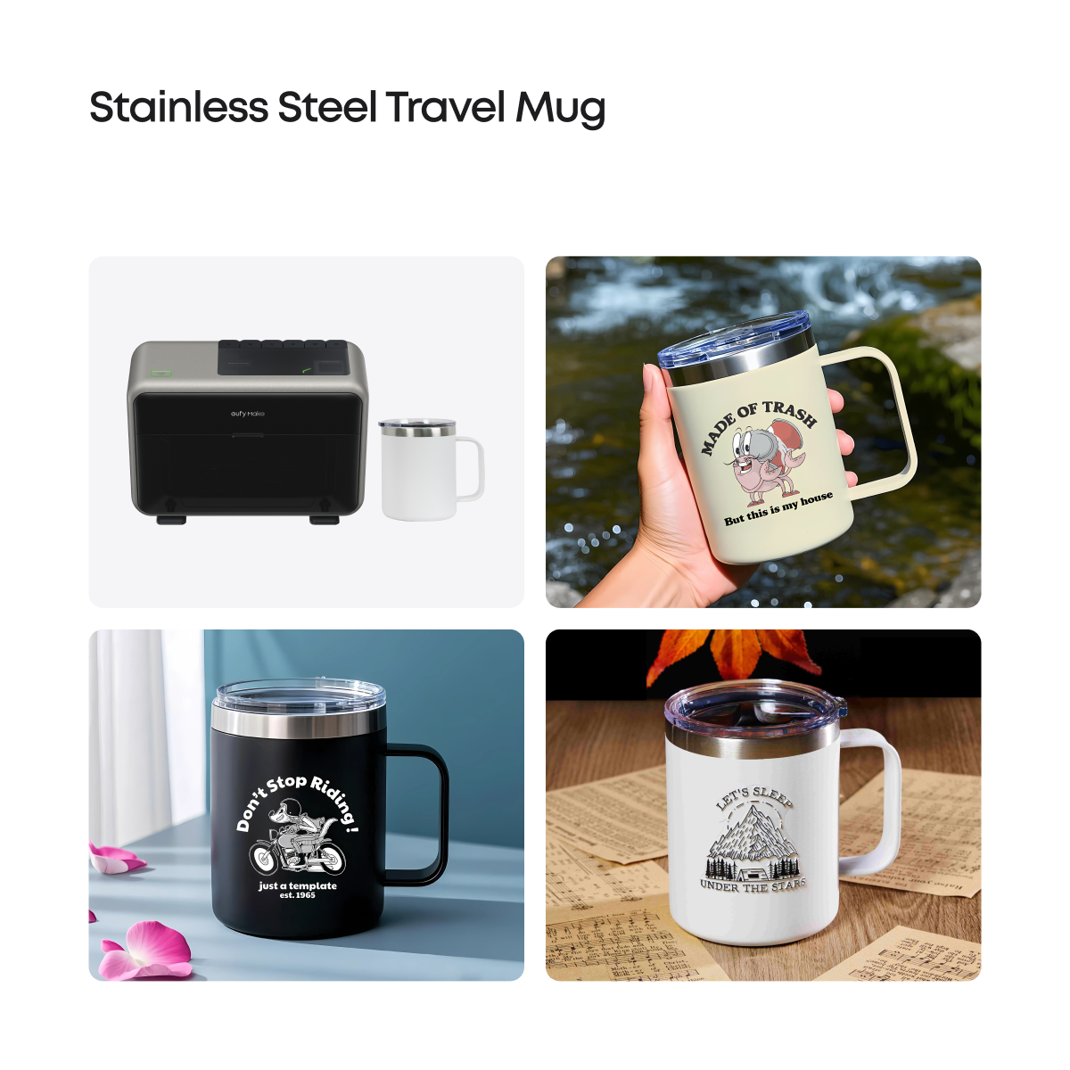 eufyMake Stainless Steel Travel Mug 6-Pack 355 ml (12 oz)