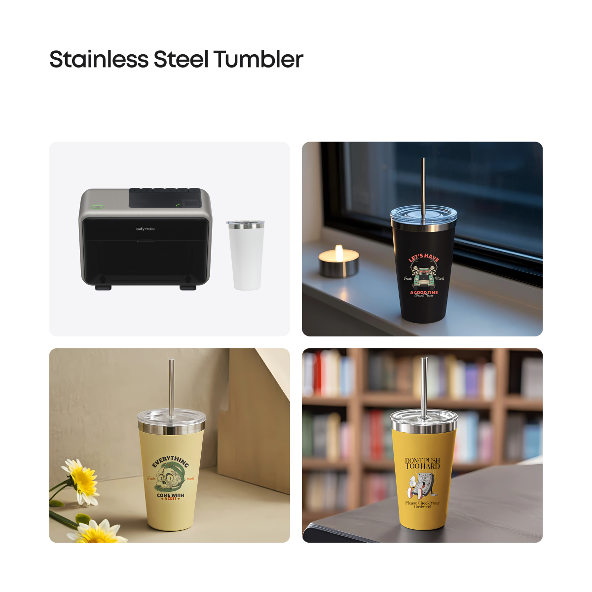 eufyMake Standard Stainless Steel Tumbler 6-Pack 540 ml (18 oz)