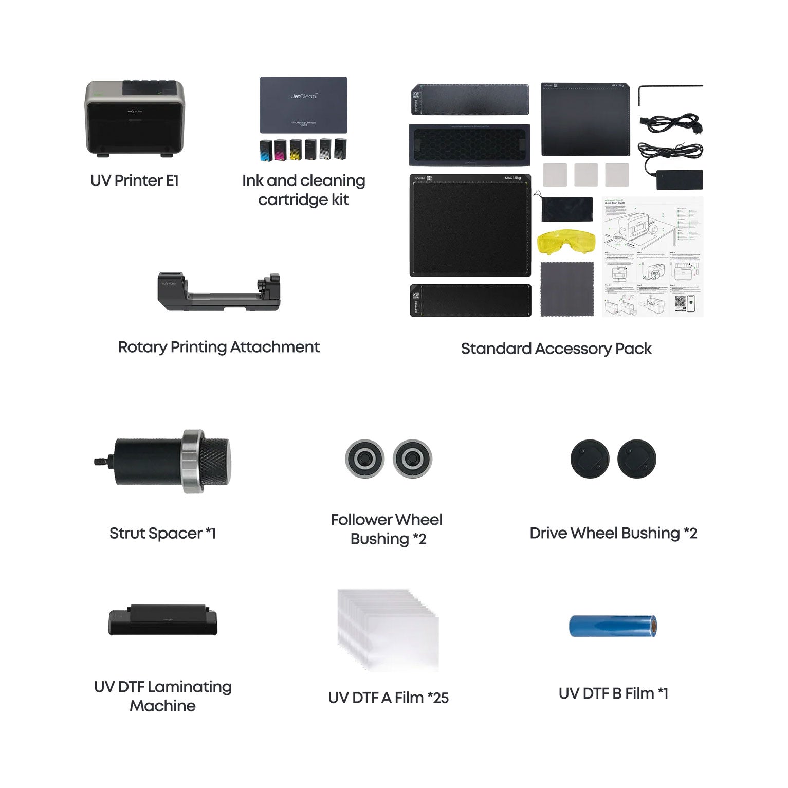 eufyMake E1: the First Personal 3D-Texture UV Printer DeLuxe Bundle