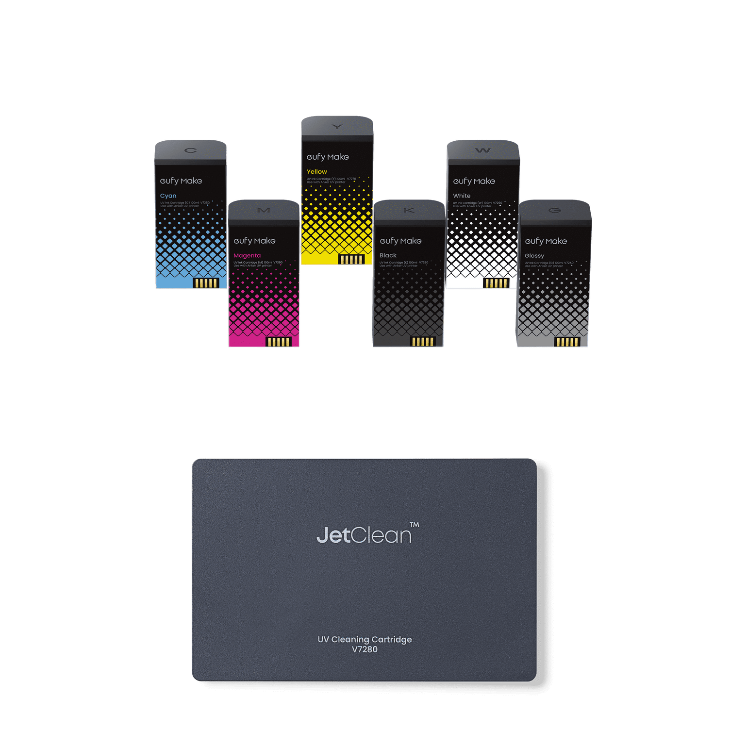 eufyMake Ink and Cleaning Cartridge Kit for UV Printer E1
