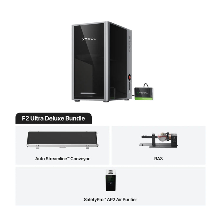 xTool F2 Ultra 60W MOPA & 40W Diode Dual Laser Engraver - Dual Laser (60W MOPA & 40W Diode) / F2 Ultra Deluxe Bundle