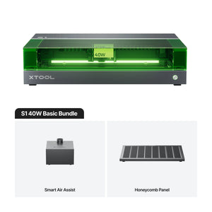 xTool S1 Enclosed Diode Laser Cutter - 40W / 40W Basic Bundle