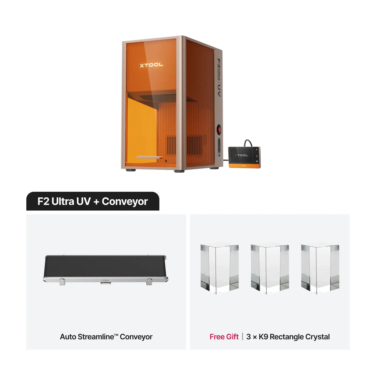 xTool F2 Ultra UV 5W UV Laser Engraver - F2 Ultra UV + Conveyor