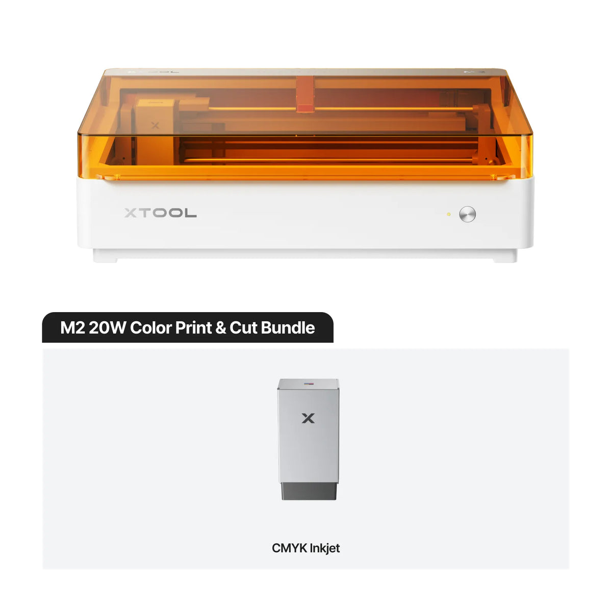 xTool M2 Color Craft Laser Cutter & Engraver - 20W / 20W Color Print & Cut Bundle