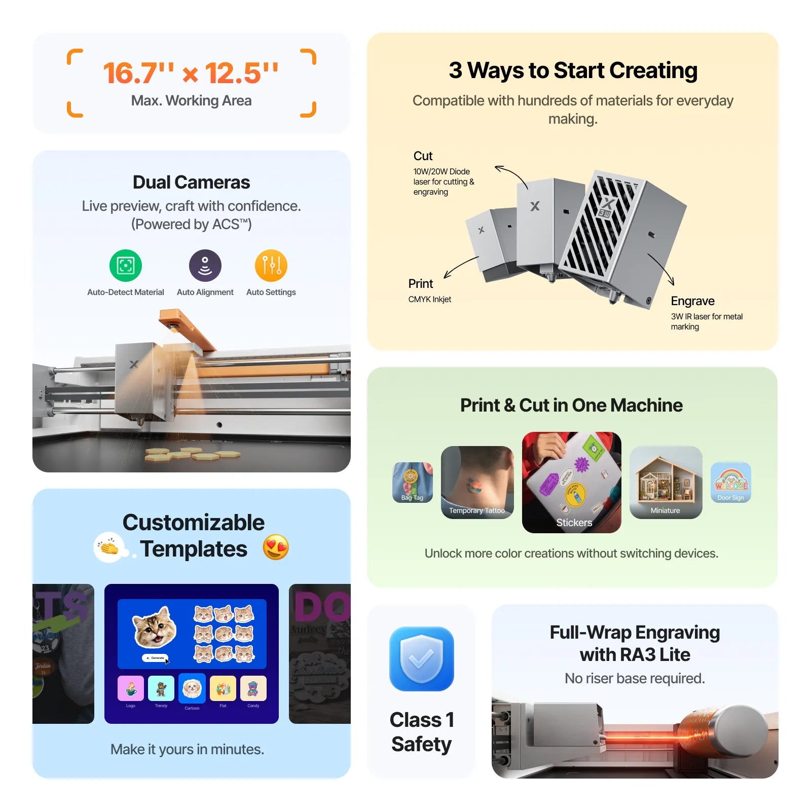 xTool M2 Color Craft Laser Cutter & Engraver 
