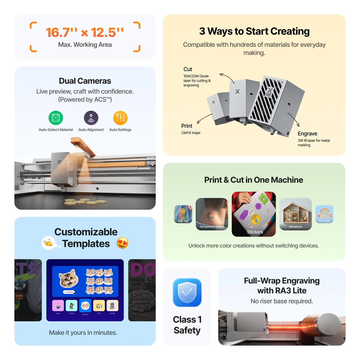 xTool M2 Color Craft Laser Cutter & Engraver 
