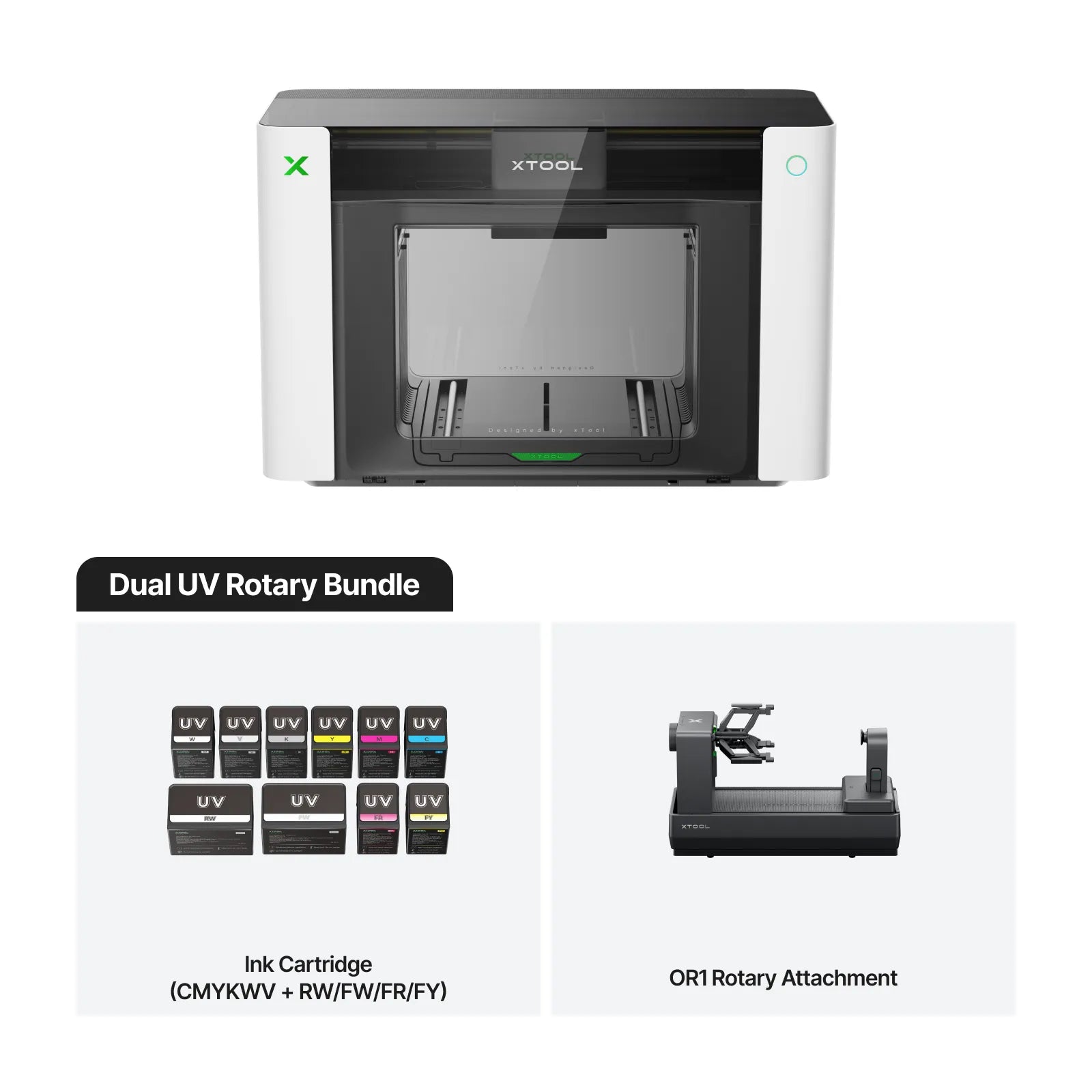 xTool O1 Omni Printer: The World’s First 4-in-1 Omni Printer - Dual UV / Dual UV Rotary Bundle