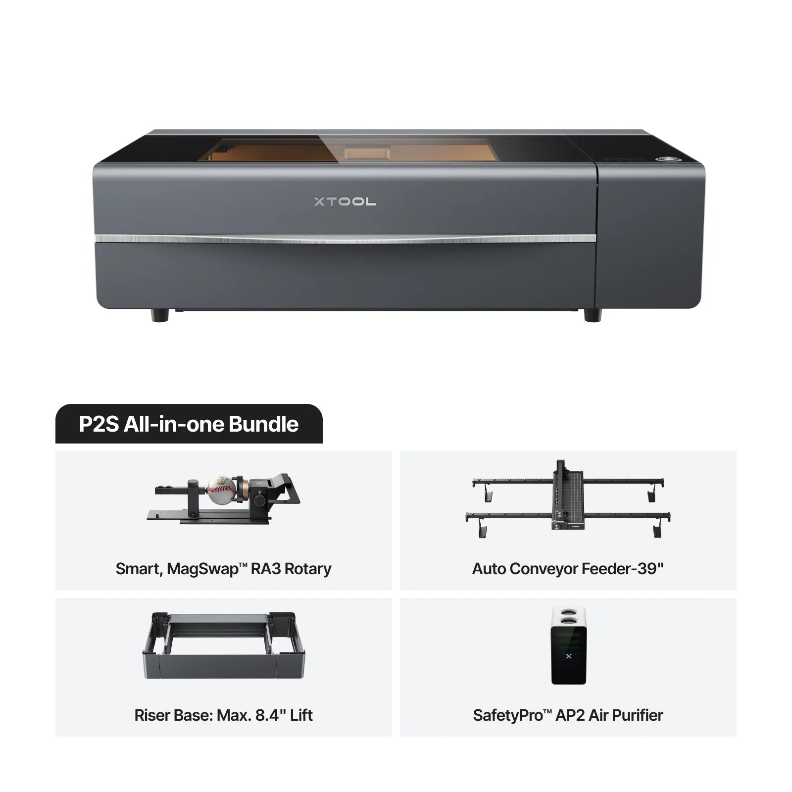 xTool P2S 55W Desktop CO2 Laser Cutter - P2S Standalone