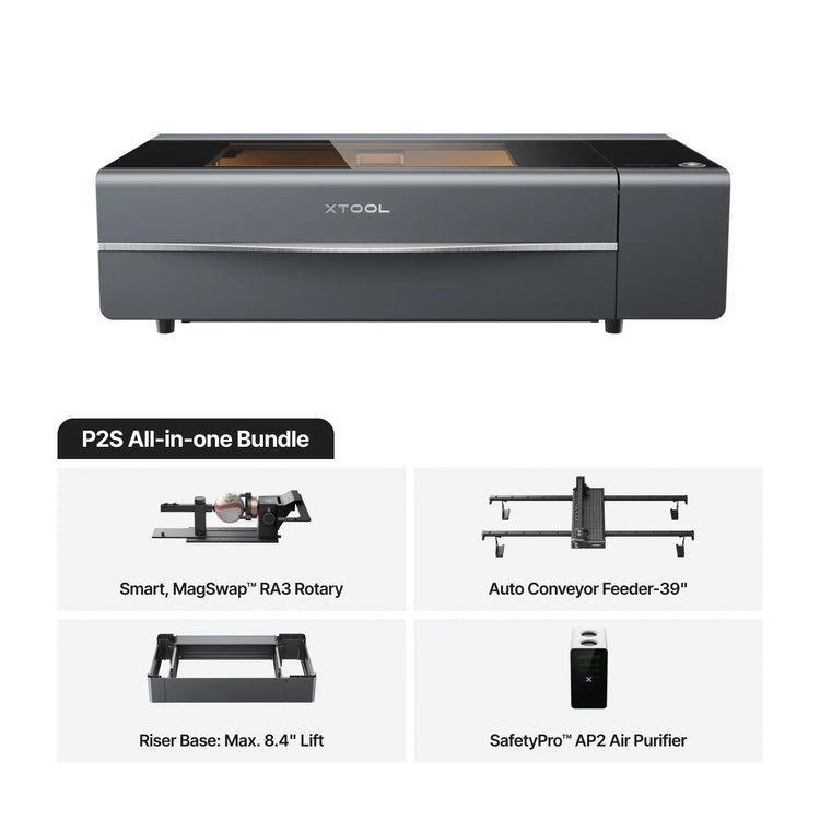 xTool P2S 55W Desktop CO2 Laser Cutter - P2S Standalone