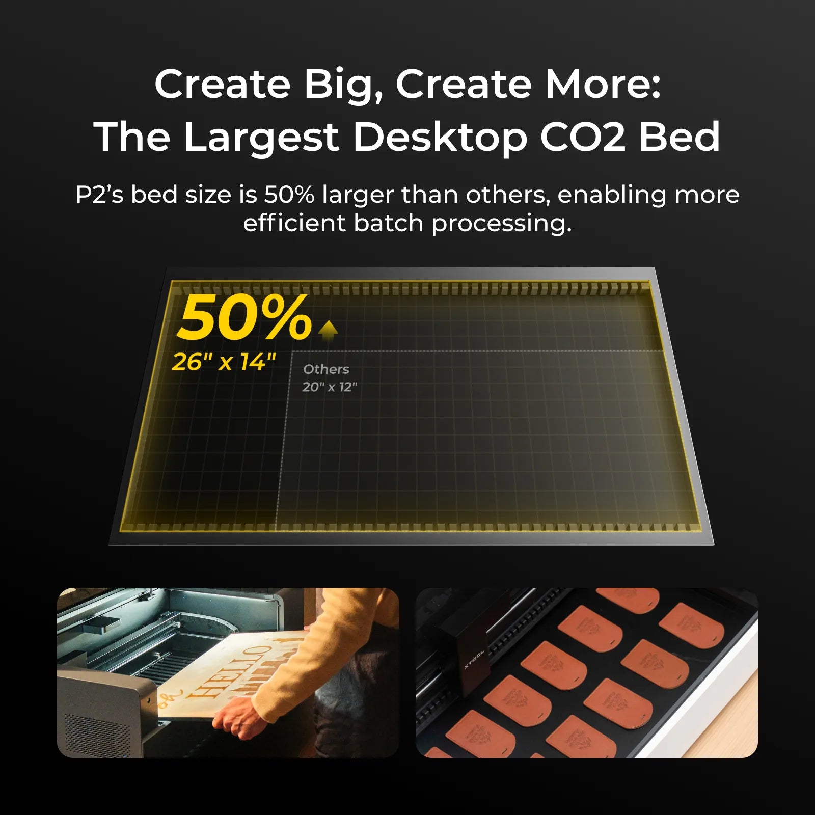 xTool P2S 55W Desktop CO2 Laser Cutter - P2S Standalone