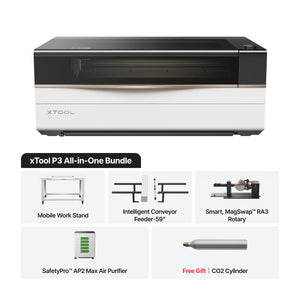 xTool P3 80W Flagship CO2 Laser Cutter with Intelligent Automation - P3 All-in-one Bundle