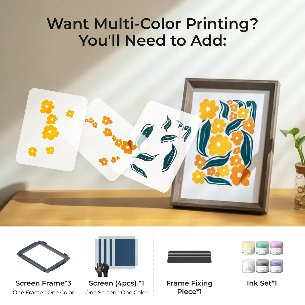 xTool Screen Printer: 1st Screen Printing Solution with Laser - Basic Kit / For P/F/S/D Series