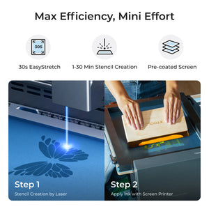 xTool Screen Printer: 1st Screen Printing Solution with Laser - Basic Kit / For M Series